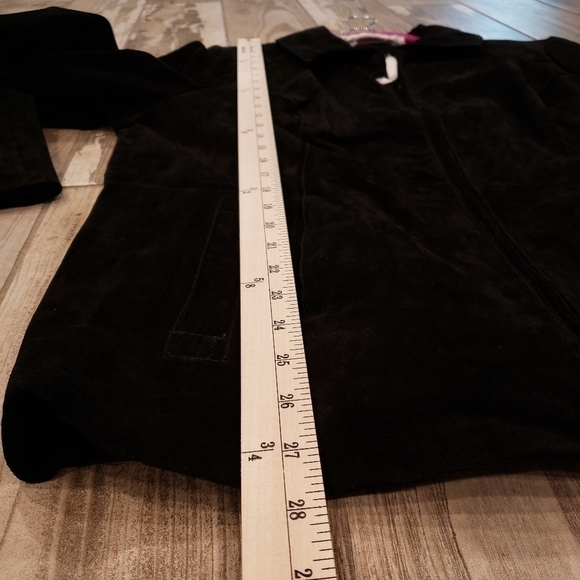 DENNIS Basso XL Black Suede Leather jacket - Picture 10 of 11